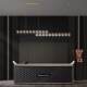 All-Copper Light Luxury Crystal Dining Room Chandelier Modern Minimalist Long Strip Nordic Bar Office Lighting Fixtures