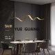 All-Copper Minimalist Restaurant Chandelier, Modern Simple Dining Table Lamp, Nordic Light Luxury Dining Room Lamp, Long Bar Counter Lamp 000D8D