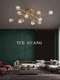 2024 Model Light Luxury All-Copper Crystal Living Room Lamp, Simple Modern Home Dining Room Lamp, Nordic Semi-Hanging Lamp, Bedroom Lighting