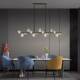All-Copper Crystal Restaurant Chandelier, Modern Light Luxury, Long and Elegant, Creative Designer Bar Counter Lighting
