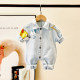 Newborn baby clothes autumn clothes going out denim romper spring and autumn long-sleeved 0-3 years old male baby jumpsuit jumpsuit