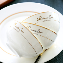 Phnom Penh dish set Household ceramic tableware Japanese Nordic creative personality Bone China noodle bowl rice bowl combination Light luxury