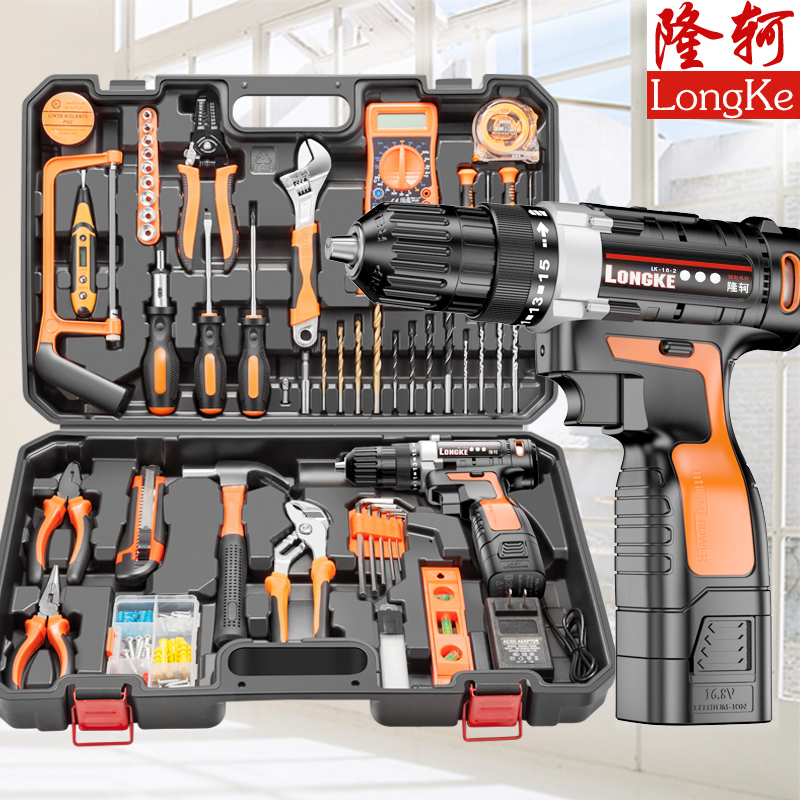 Five Gold Tools Suit Home Composition Toolbox Electrics Special Maintenance Group Home Electric Carpentry Electric Drill Multifunction