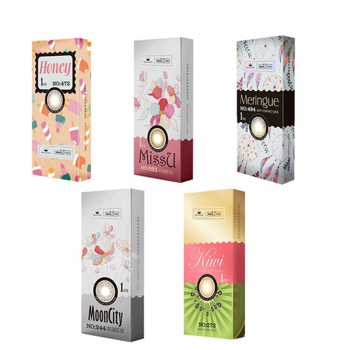 Mo Lili Tongnian бросить женскую подлинную большую имен смешанную европейскую и американскую малую диаметр Натуральный цвет контактные линзы 2 таблетки