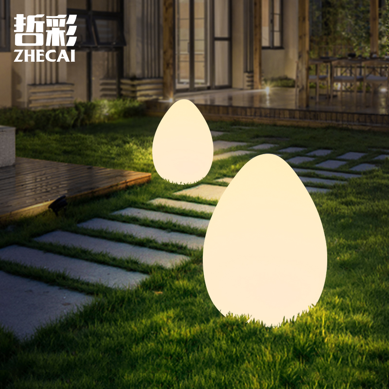 Solar light outdoor garden light special-shaped egg light villa lawn light resort large dinosaur egg-shaped landscape light