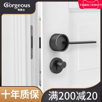 Sir bedroom door lock European indoor silent door handle modern simple magnetic round American door lock