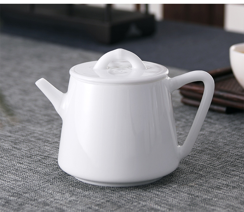 Yu ware jingdezhen jade teapot mud Chinese kung fu tea set with white porcelain teapot pear - shaped teapot trumpet