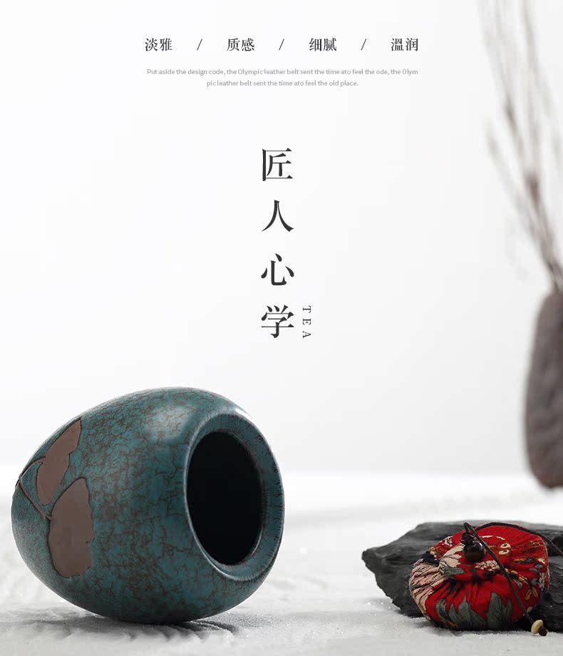 Yu ceramic POTS coarse pottery caddy fixings storage loose tea pu 'er tea sealed as cans of tea accessories and POTS