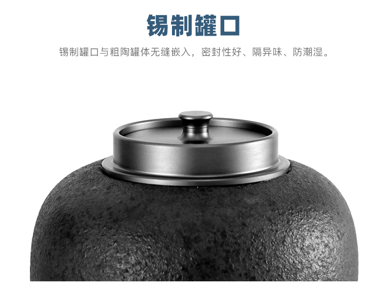 Yu is coarse porcelain tin cover some ceramic household store tea loose tea caddy fixings seal pot tea accessories and tea