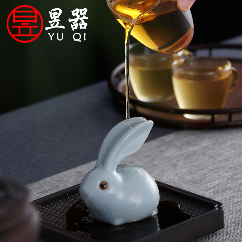 Yu is your up open the slice pet rabbit tea to keep play tea accessories ceramic individuality creative tea tea tray was furnishing articles