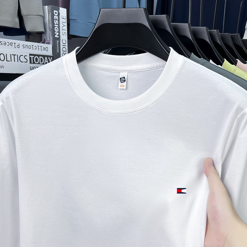 American Tommy Long-Sleeve T-Shirt 2025 Spring and Autumn New Style Mercerized Cotton Loose Versatile Base Shirt Round Neck