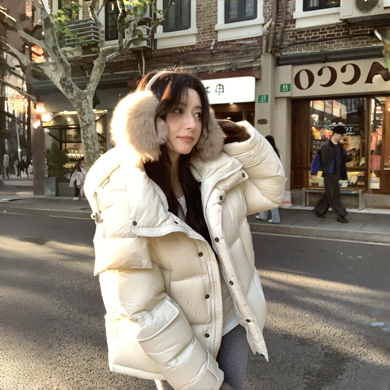 95% White Duck down 2026 Winter New High-End Trendy Cloud Puff Bread Coat Cold-Resistant down Jacket for Women
