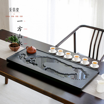 To the letter of the natural Wujin Stone tea plate side landscape stone tea table Kung Fu Tea Sea home simple tea slate