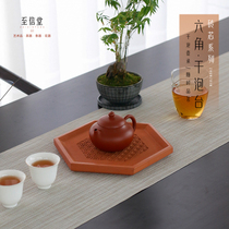 To the letter of the red brick series dry bubble small tea plate pot bearing household Stone tea table travel Tea Sea simple companion gift