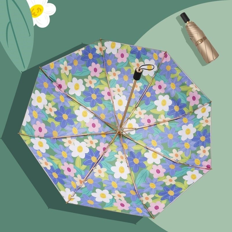 Japan CK Sunshade Female Retro Beach Umbrella Anti UV Bilayer Sun Protection Umbrella Clear Rain Dual-use Little Fresh Folding Fold