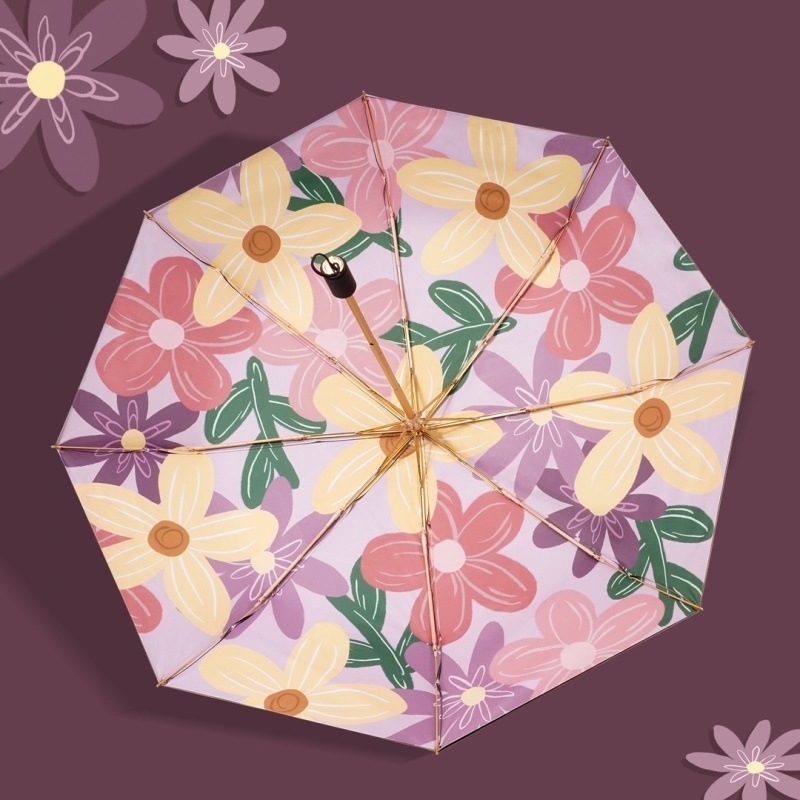 Japan CK Double beach umbrella female super sun protection UV shading umbrella clear and rain dual-use umbrella retro little fresh