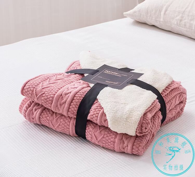 Liên tục chăn Mỹ cộng khuẩn + sherpa bông đan giải trí phức tạp chăn Bắc Âu chăn mền - Ném / Chăn chăn lông cừu loại nào tốt