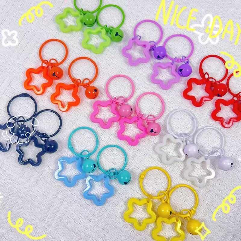 Colorful Star Keychain Cute Bell DIY Backpack Pendant Accessory Key Chain Colorful Star Keychain Cute Bell DIY Backpack Pendant Accessory Key Chain