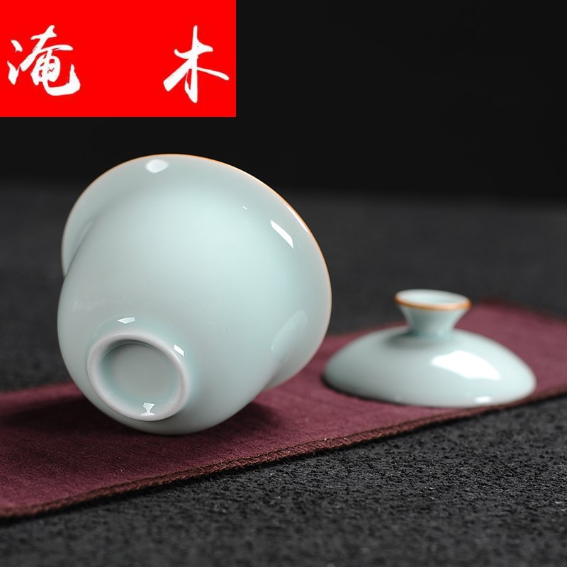 Flooded wooden is suing travel kung fu tea set white porcelain tureen portable crack cup Japanese ceramic office filtering teapot