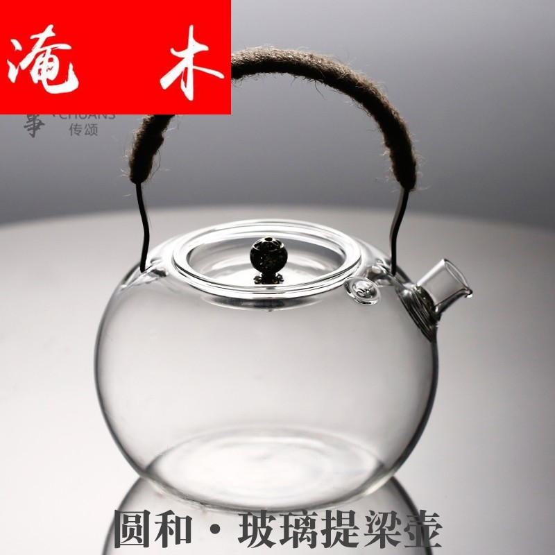 Flooded wooden Japanese girder pot glass heat - resistant high - temperature electric TaoLu make tea kettle boil tea, kungfu tea set straight the fire