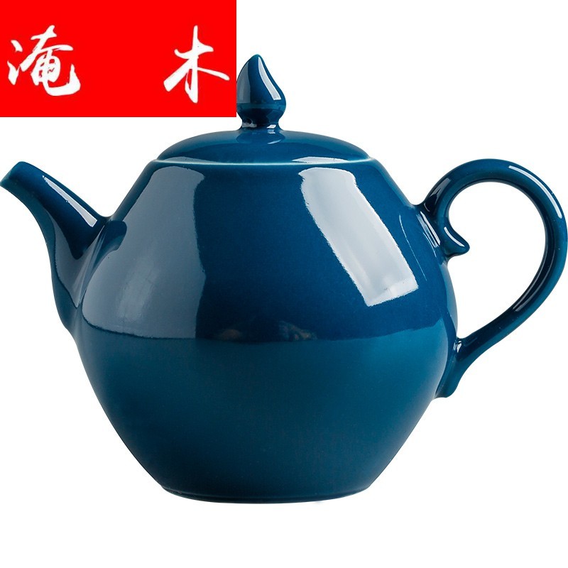 Submerged wood make color ceramic teapot household teapot trumpeter creative the filter single pot contracted household kunfu tea