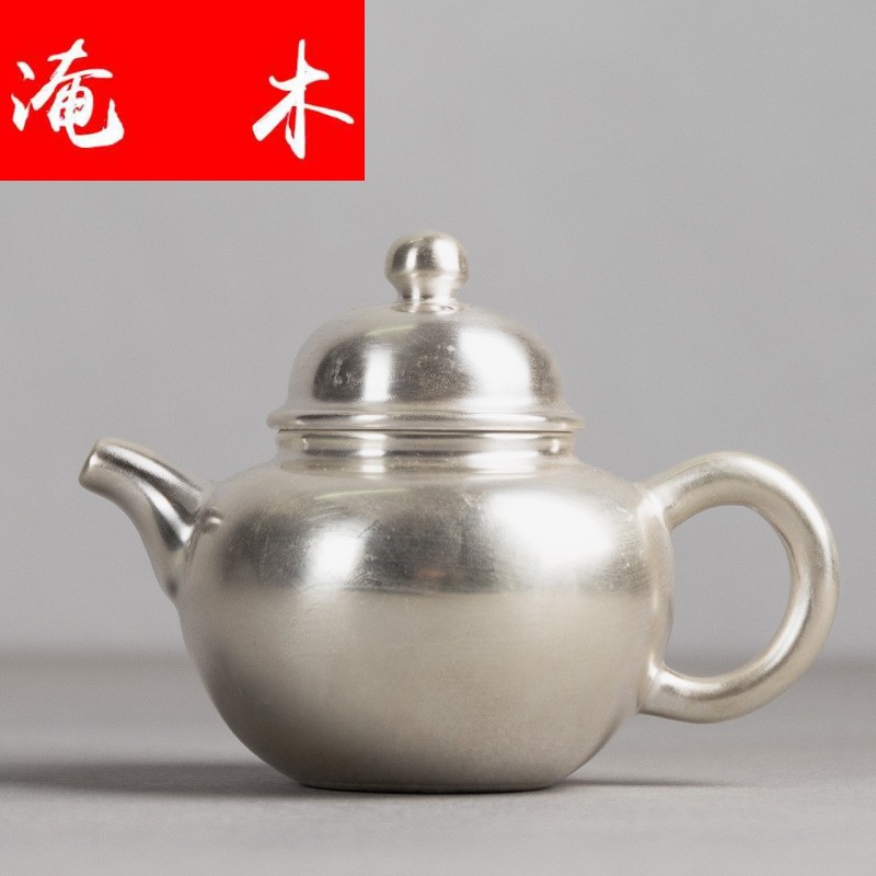 Submerged wood jingdezhen ceramics by hand little teapot jade teapot 925 sterling silver mud CiHu coppering. As silver kung fu tea tea