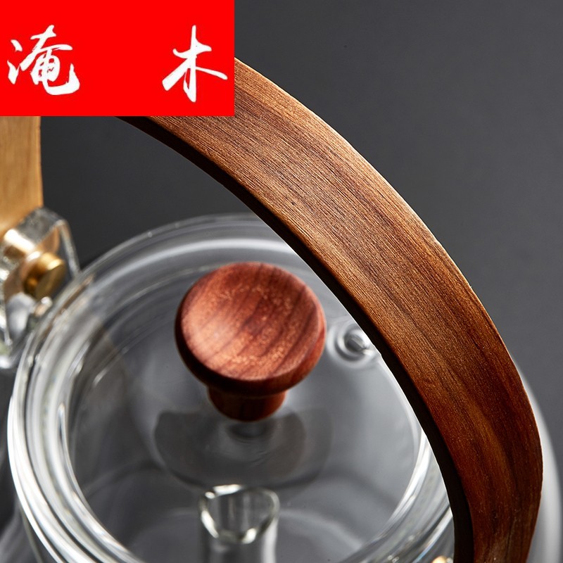 Submerged wood with thick glass boiled tea kettle teapot high - temperature heat steam steaming tea TaoLu household electricity