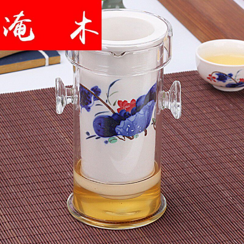 Increased wood tea - Renhe is expensive green tea cup tea cup teapot floating and exquisite cup