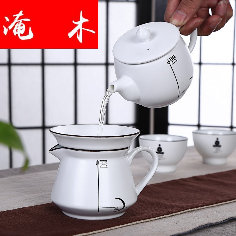 Submerged wood jingdezhen zen ceramic kung fu tea set inferior smooth up sample tea cup lid bowl bowl with gifts
