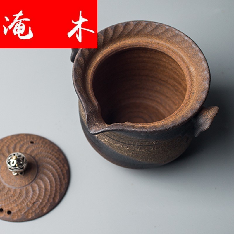Flooded wooden Japanese manual coarse after getting the teapot hand grasp pot of retro firewood tureen ceramic kung fu tea tea mercifully