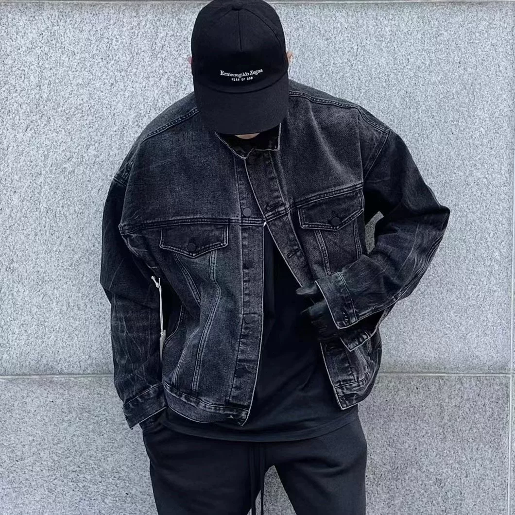 Джинсовая куртка с двойной проволокой FOG ESSENTIALS HHH стирка и старая 22S высоко street свободная