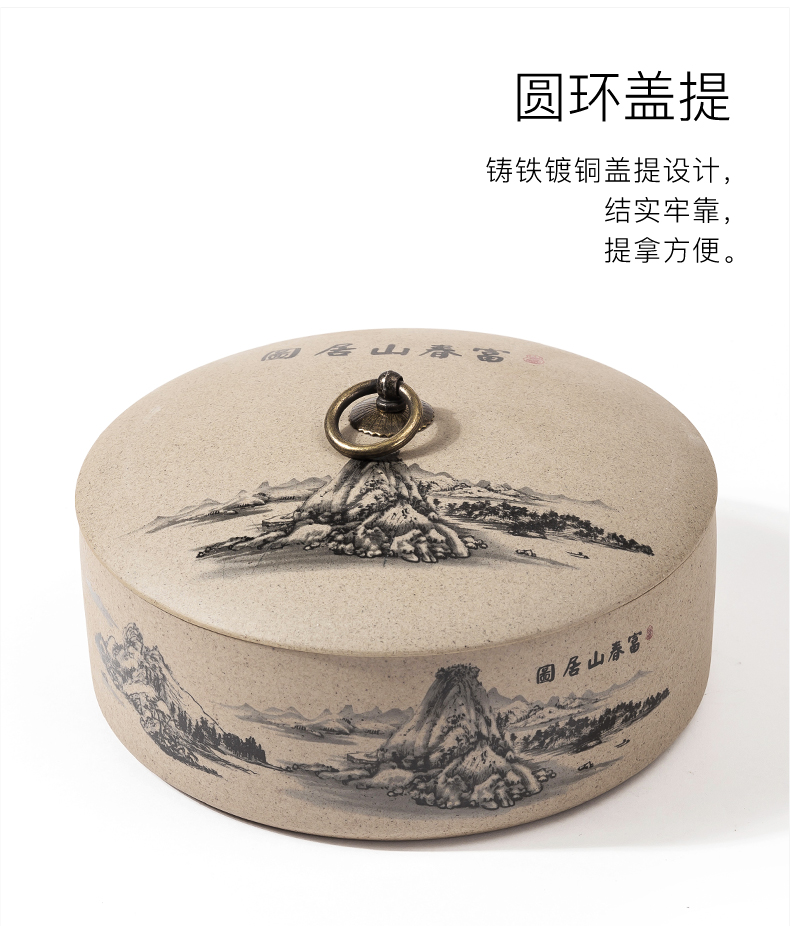 NiuRen coarse some ceramic porcelain with cover large bowl with writing brush washer pu 'er tea pot of tea cake warehouse kung fu tea tea accessories