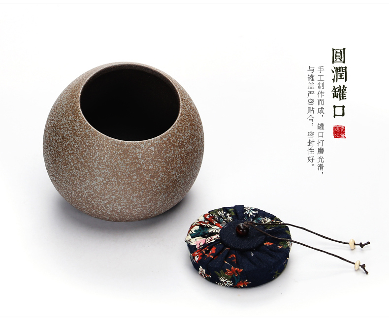 NiuRen caddy fixings ceramic coarse pottery large small sealed jar of puer tea pot of tea urn wake receives the mini box