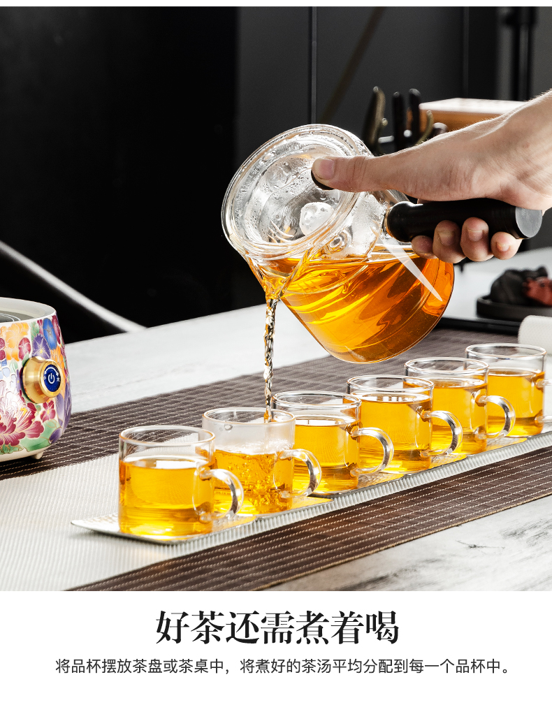 NiuRen boiling tea sets electric TaoLu side put cooking pot steamed tea tea ware glass electric burn the pot cooking