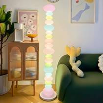 Rainbow Candy String Floor Lamp Creative Childrens Room Girly Heart Bedroom Table Lamp Living Room Sofa Side Internet Celebrity Atmosphere Lamp