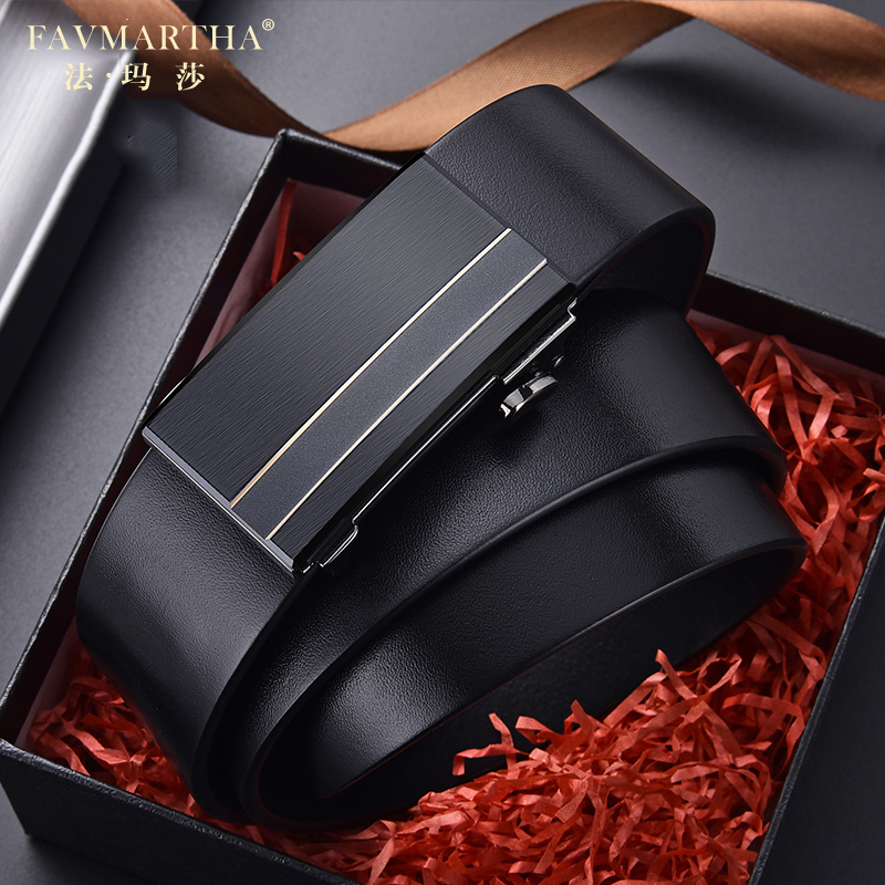 Luxury belt men's leather headskin casual belt business upscale hundred and automatic button belt