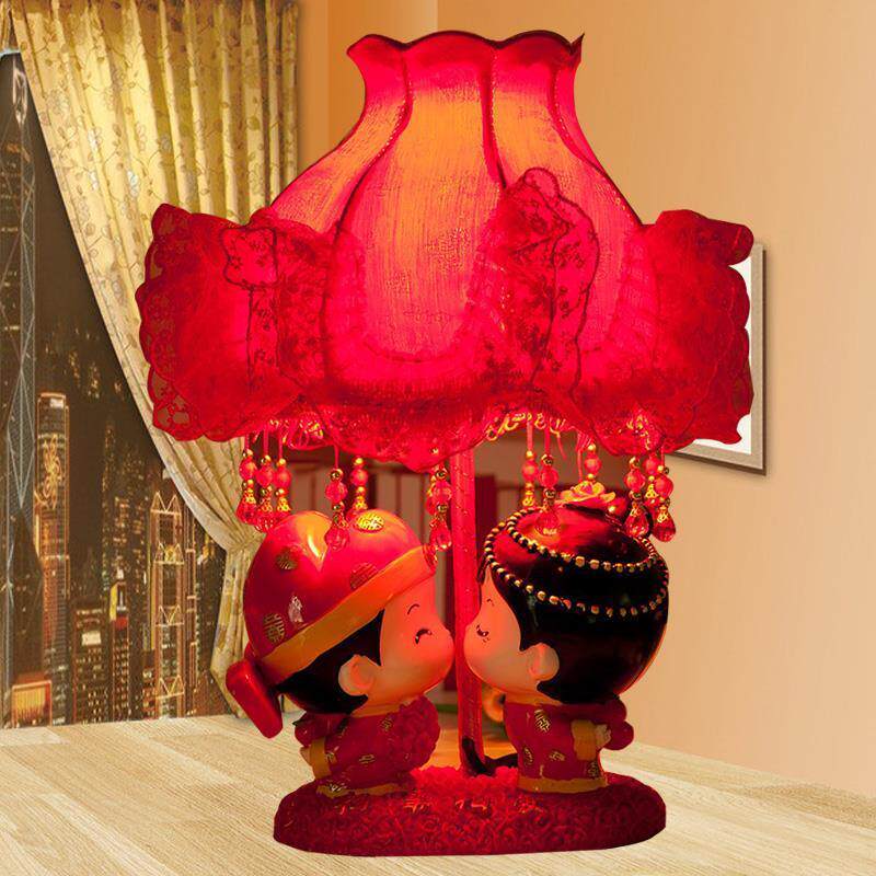 Bedside Lamp Wedding Bedroom Gift Red Atmosphere Wedding Room Table Lamp Wedding Night Lamp Ever Bright Lamp Wedding Supplies Gift