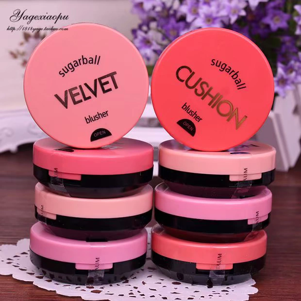 Phấn má Hàn Quốc Amore ARITAUM Cushion Blush Sugarball Blush Powder Rouge 6g với phồng - Blush / Cochineal