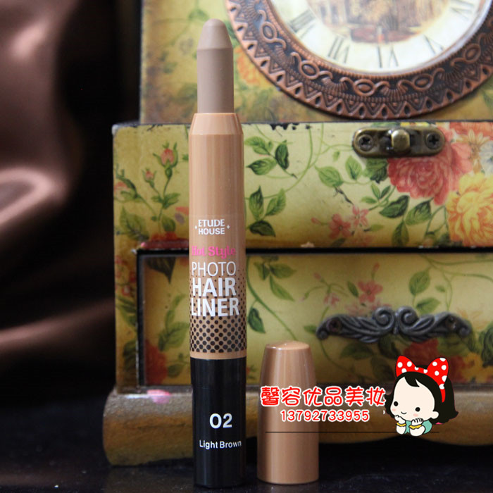 Hàn Quốc Etude House Double Hairline Penline 2.7g Sửa chữa Hair Hair Shadow Sponge Head Shadow phấn highlight