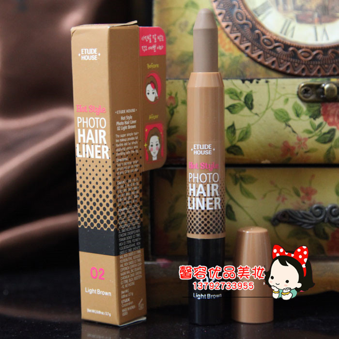 Hàn Quốc Etude House Double Hairline Penline 2.7g Sửa chữa Hair Hair Shadow Sponge Head Shadow phấn highlight