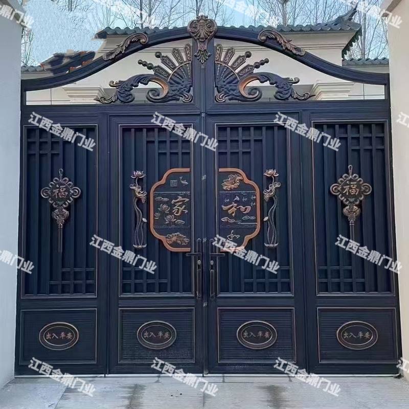 Courtyard Double-Door Stainless Steel Painted Door Aluminum Alloy Double-Door Electric Door Country Villa Fence New Model Courtyard Double-Door Stainless Steel Painted Door Aluminum Alloy Double-Door Electric Door Country Villa Fence New Model