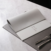 High-end modern western food placemat light luxury simple and high-end thermal insulation mat waterproof and oil-proof leather table mat anti-scalding