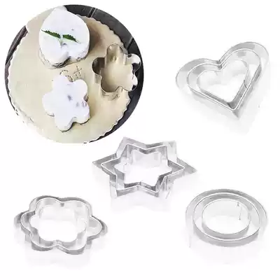 metal cake mold 12pcs set star heart shape birthday cookie