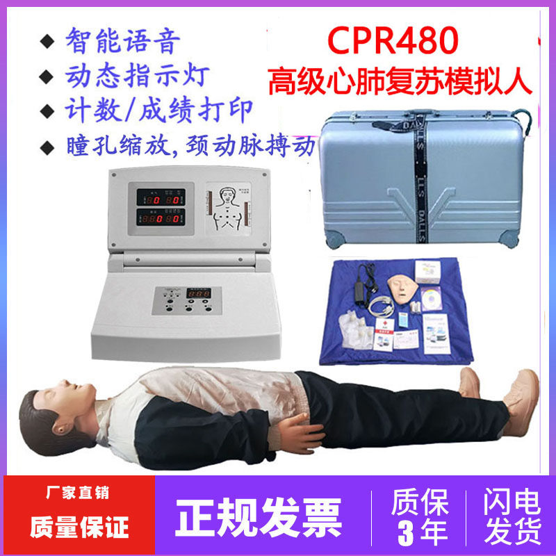 CPR480 Cardiopulmonary Resuscitation Simulator Electric Shock First Aid Simulator Chest Compression Artificial Breathing Dummy Model - Taobao