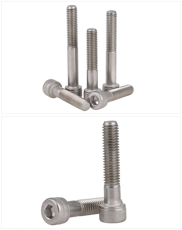 Tiêu chuẩn 304 thép không gỉ nửa răng lục giác ốc vít hình trụ đầu vít cốc ốc vít M3M4M5M6 - Chốt