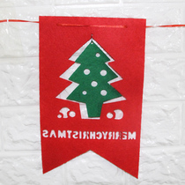 Christmas decorations items Christmas tree hanging flags hanging flag mall stores Festive Scratch Banner Plaza venue to arrange colourful flags