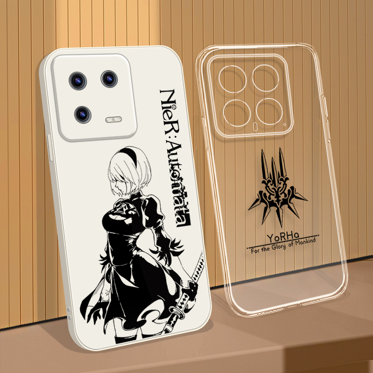 Yorha Corps 2B from Nier: Automata Is Suitable for Xiaomi 14 13 12 11 Ultra Redmi K70/Pro K60 Extreme Note13/12Turbo/11/10 Phone Case