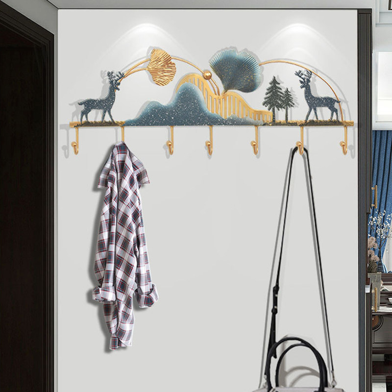 Brief hanging clothes hook door rear Xuanguan containing wall hanging rack Chinese style personality rack creativity light extravagant and artistic hook