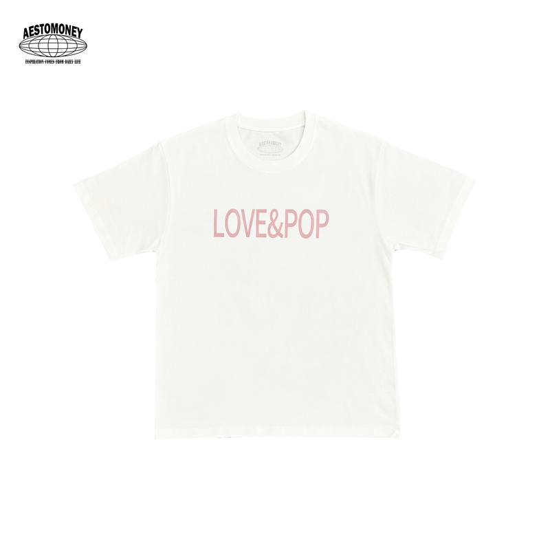 Aestomoney “Love&Pop Love and Fashion” Series Y2K Street Style Printed Short-Sleeved T-Shirt