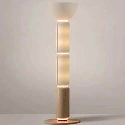 New Japanese Wabi-Sabi Style Living Room Tea Room Vintage Zen Model House Bedroom Bamboo Glass Decorative Lamp Floor Lamp